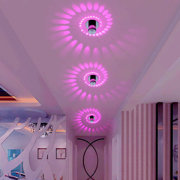 Spiral LED Downlight med Børstet Nikkelfinish