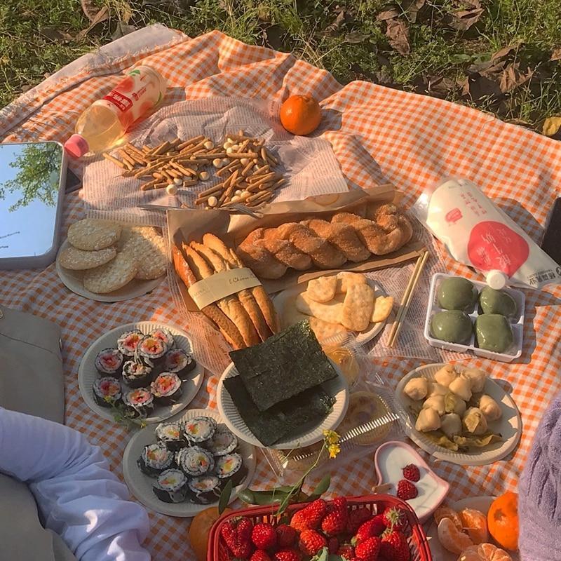 Clementine Gingham Picnic Plaid i Bomuld og Hamp