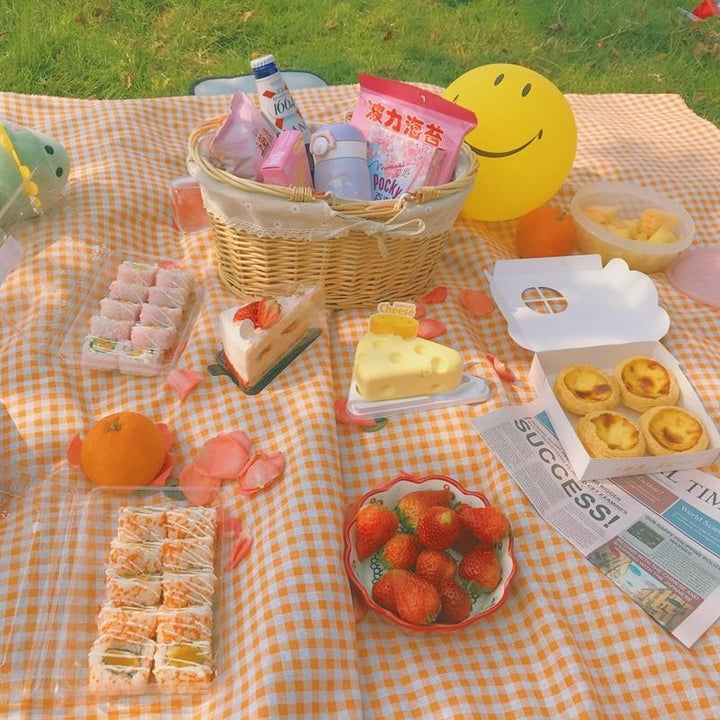 Clementine Gingham Picnic Plaid i Bomuld og Hamp