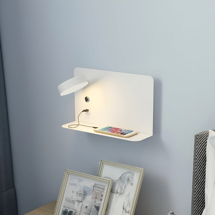 Genopladelig USB Væglampe i Aluminium med Justerbar LED Belysning