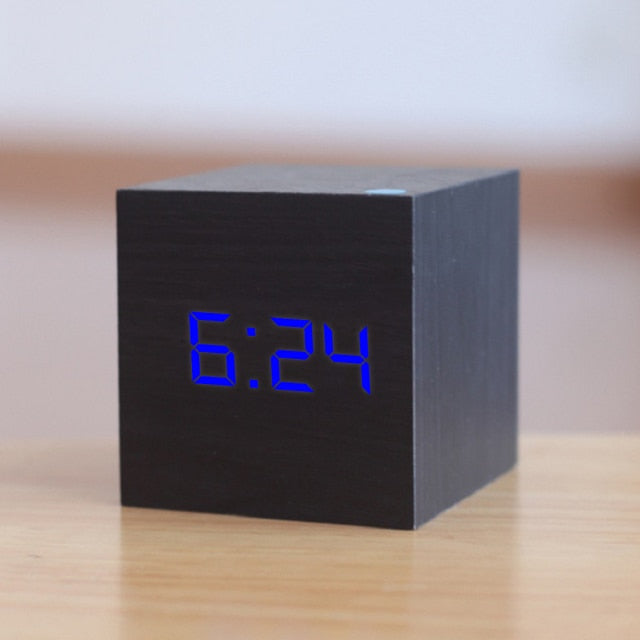 Mini Digital LED Ur med Alarm og Temperaturdisplay
