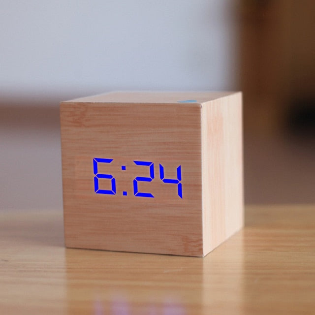 Mini Digital LED Ur med Alarm og Temperaturdisplay