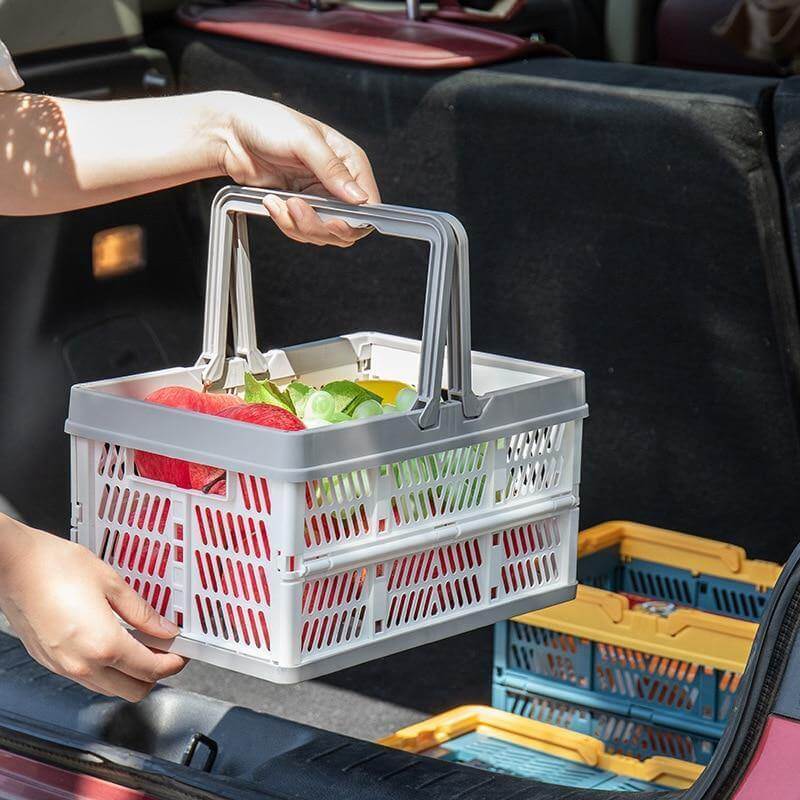 Sammenfoldelig Letvægts Opbevaringskurv med Håndtag
