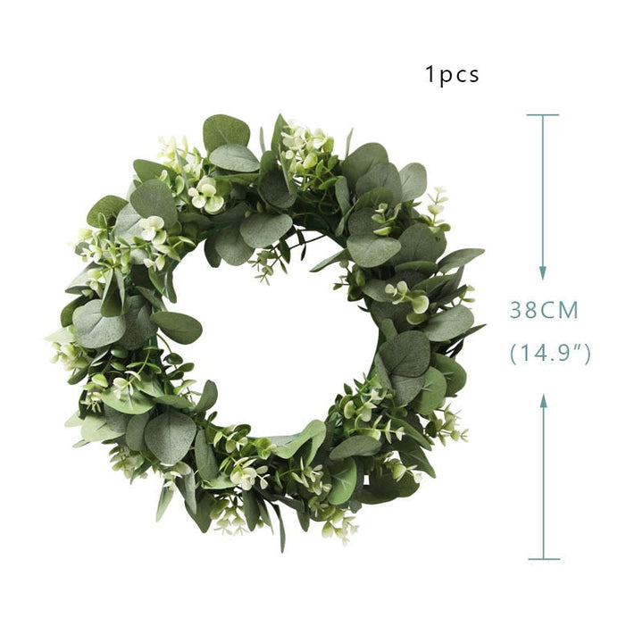 Elegant Kunstig Eucalyptus Krans - Vejrbestandig Dekoration