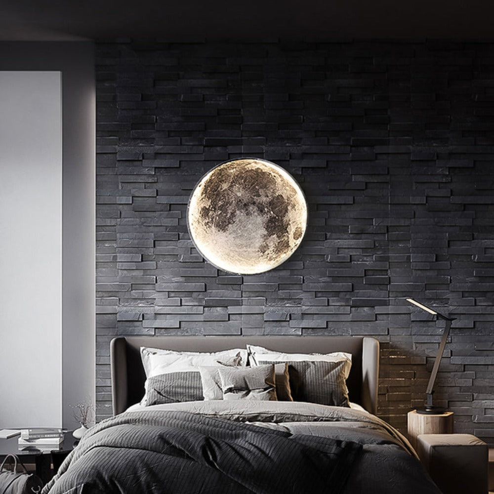 3D LED Væg- og Loftlampe i Måne eller Jord Design