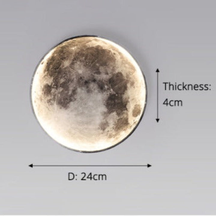 3D LED Væg- og Loftlampe i Måne eller Jord Design