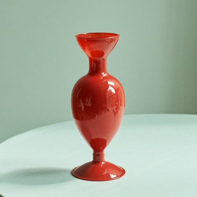 Kirsebær Rød Borosilikat Glas Tealight Holder og Vase