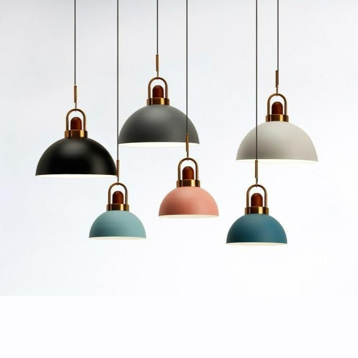 Justerbar Nordisk Pendellampe i Metal og Glas