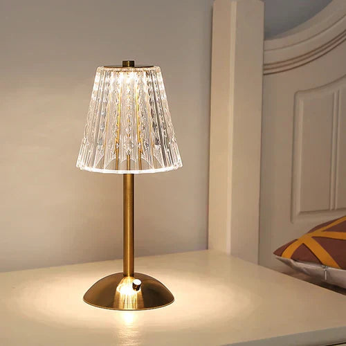 Krystal Touch Kontrol Bordlampe i Aluminium