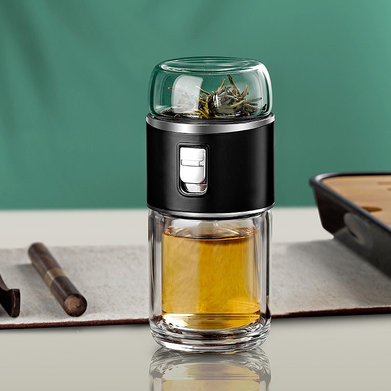 Dobbeltvægget Te Infuser Termokande i Borosilikatglas