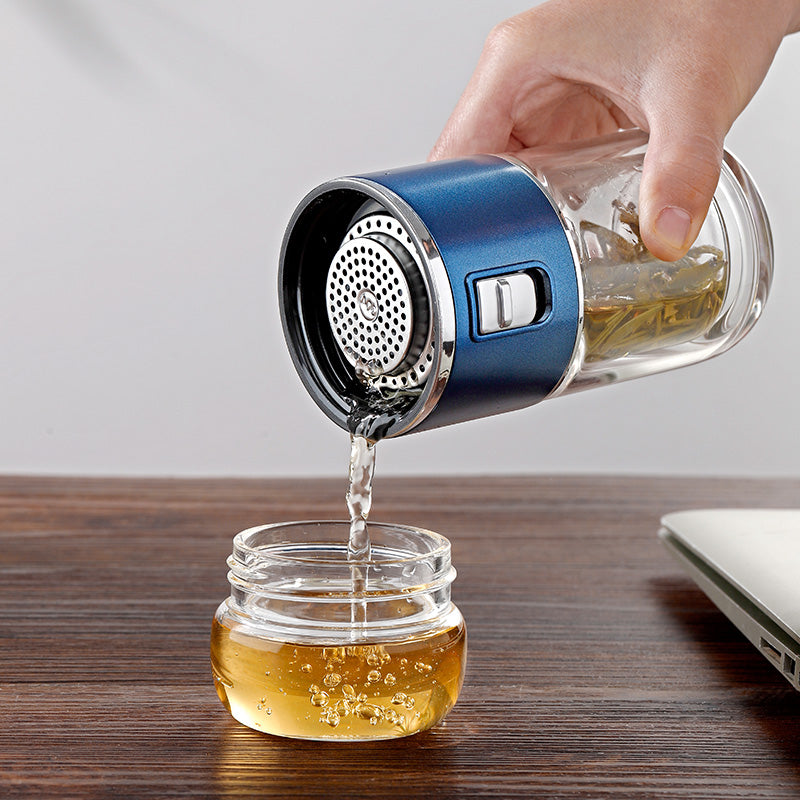 Dobbeltvægget Te Infuser Termokande i Borosilikatglas