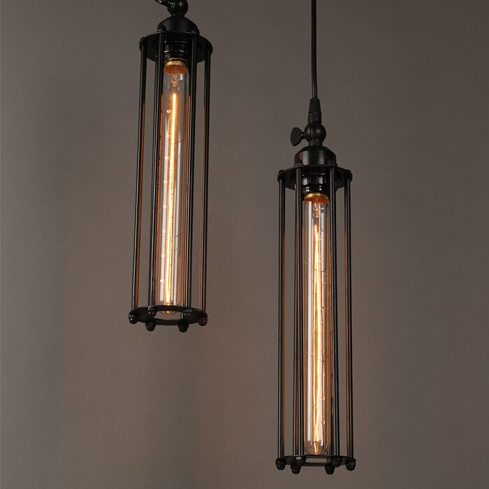 Vintage Jern Pendel Lys med Burdesign