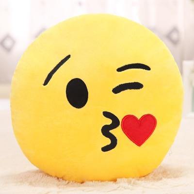 Emoji Pude Sæt i Blødt Polyester med Forskellige Humørdesigns