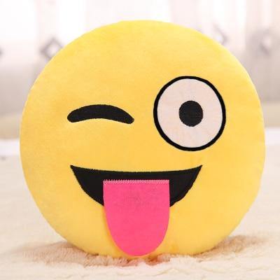 Emoji Pude Sæt i Blødt Polyester med Forskellige Humørdesigns