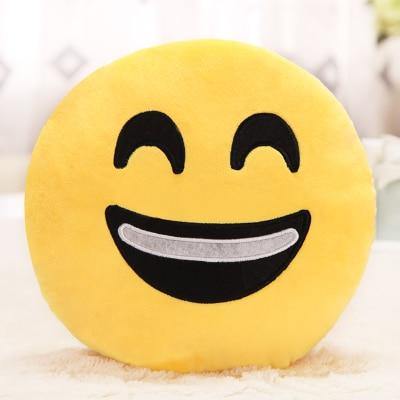 Emoji Pude Sæt i Blødt Polyester med Forskellige Humørdesigns