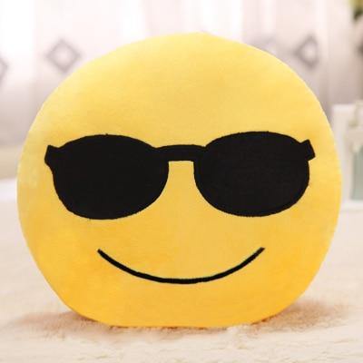 Emoji Pude Sæt i Blødt Polyester med Forskellige Humørdesigns