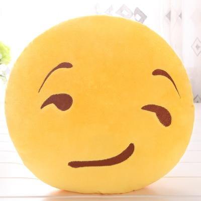 Emoji Pude Sæt i Blødt Polyester med Forskellige Humørdesigns