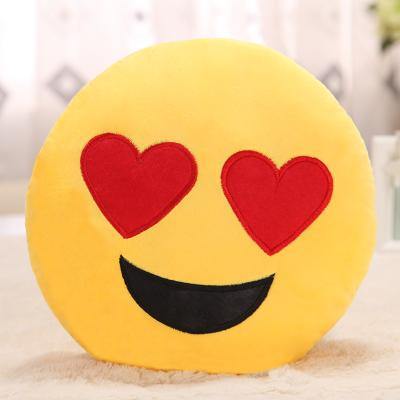 Emoji Pude Sæt i Blødt Polyester med Forskellige Humørdesigns