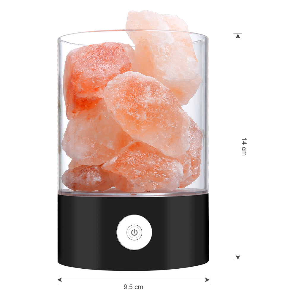 Himalaya Saltlampe med Luftrenser og LED Lys