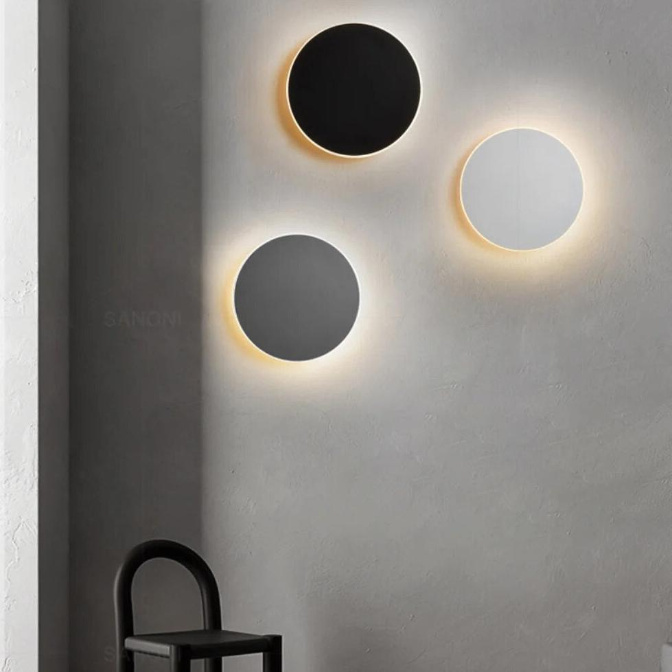 Rund LED Væglampe i Aluminium - Moderne Design 30 cm
