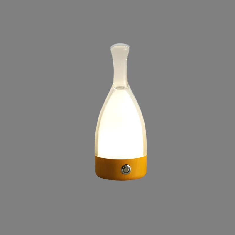 Vinflaskeformet USB Genopladelig Bordlampe med Dæmpbart LED-lys