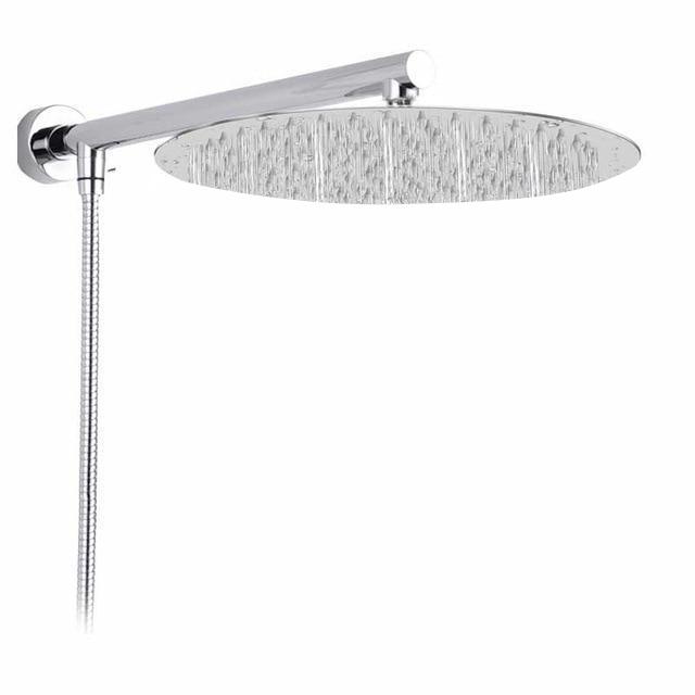 Væghængt Ultra Slim Regnbruser med Justerbar Arm og Kromfinish