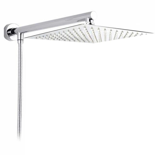 Væghængt Ultra Slim Regnbruser med Justerbar Arm og Kromfinish