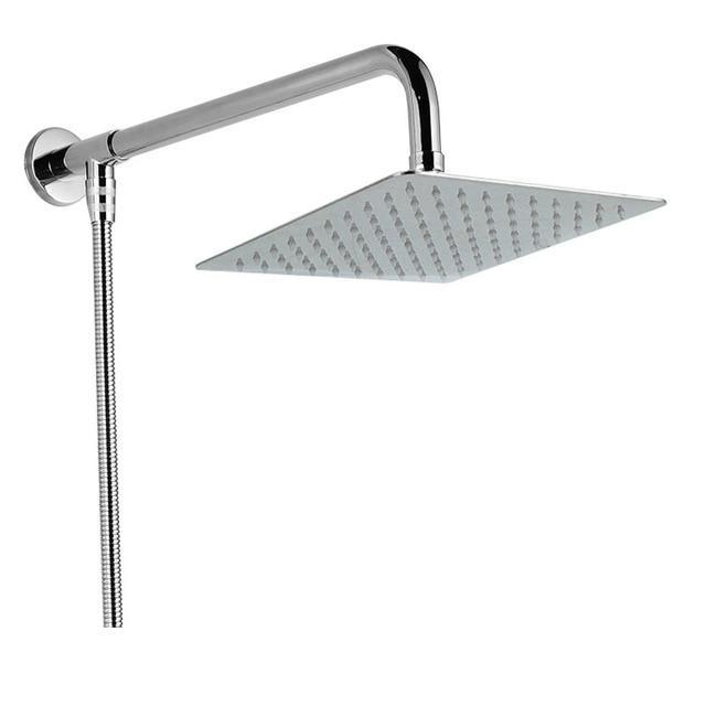 Væghængt Ultra Slim Regnbruser med Justerbar Arm og Kromfinish