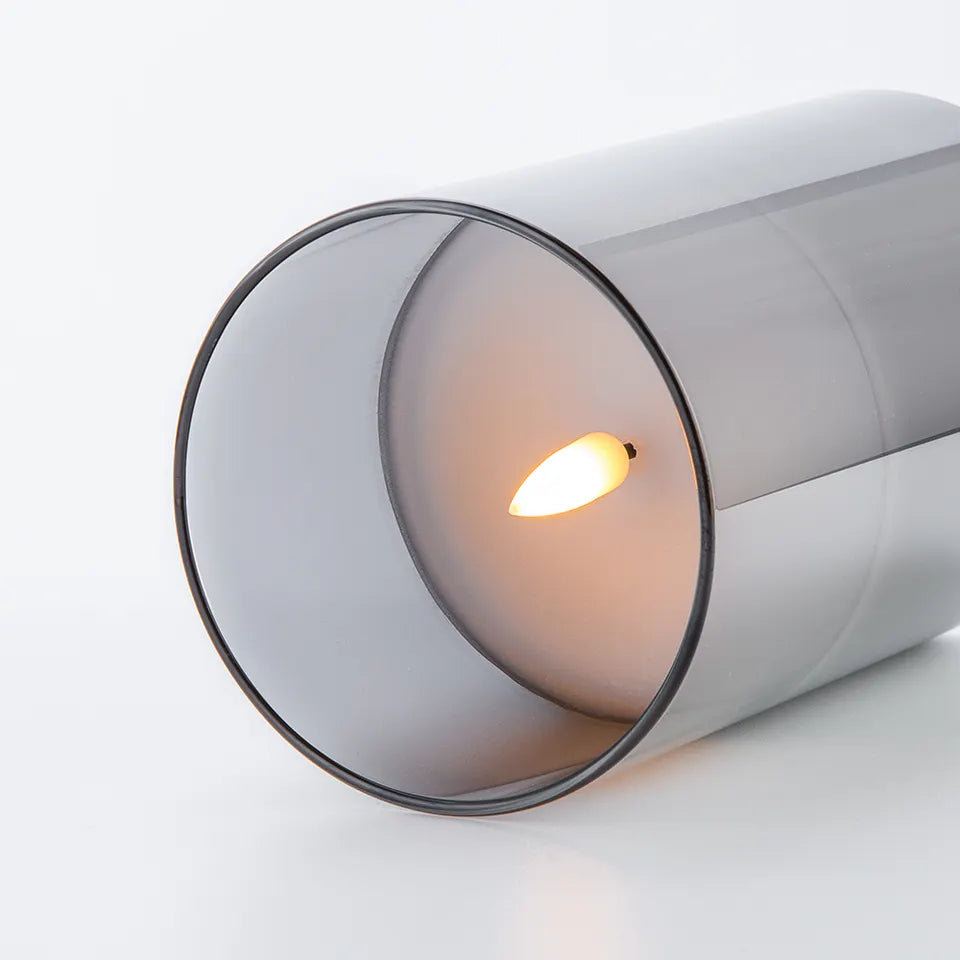 Flameless Lys Sæt med Glasbur og Flakkende Flamme Effekt