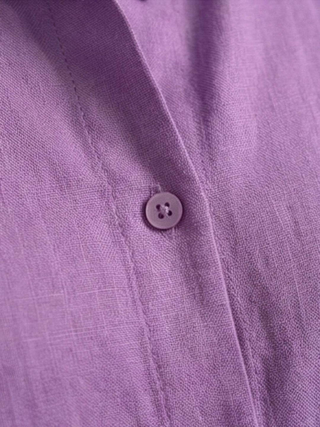 Vivian | Kvinders afslappede skjorte med knap og bukser med bred ben