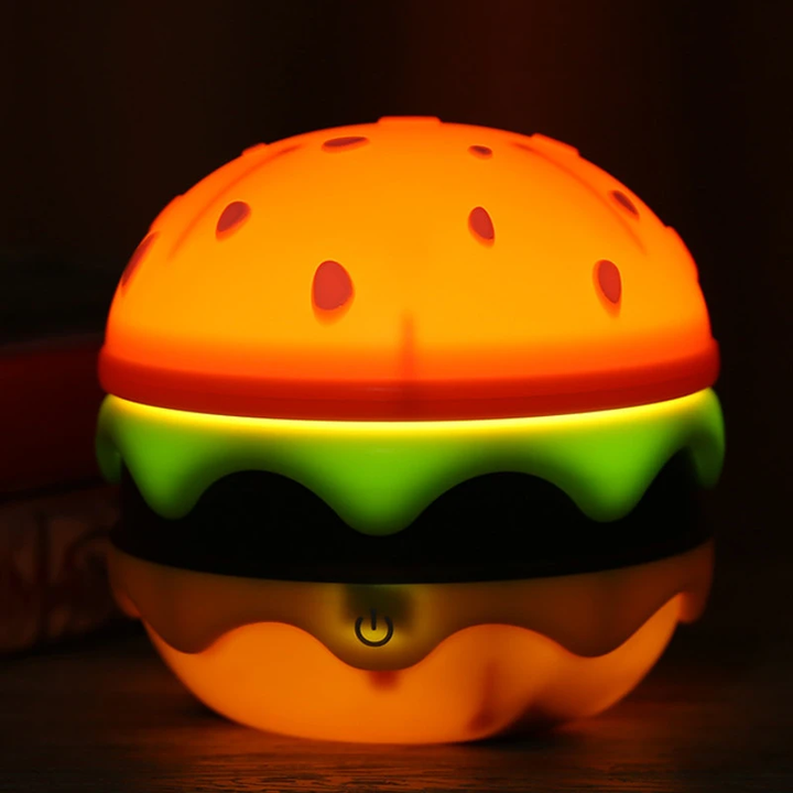 Sammenklappelig Trådløs Hamburger Bordlampe med Justerbar Lysstyrke