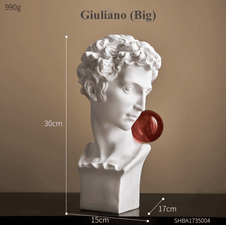 Elegant Abstrakt Græsk Skulptur i Resin