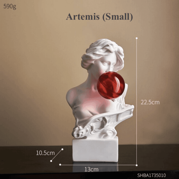 Elegant Abstrakt Græsk Skulptur i Resin