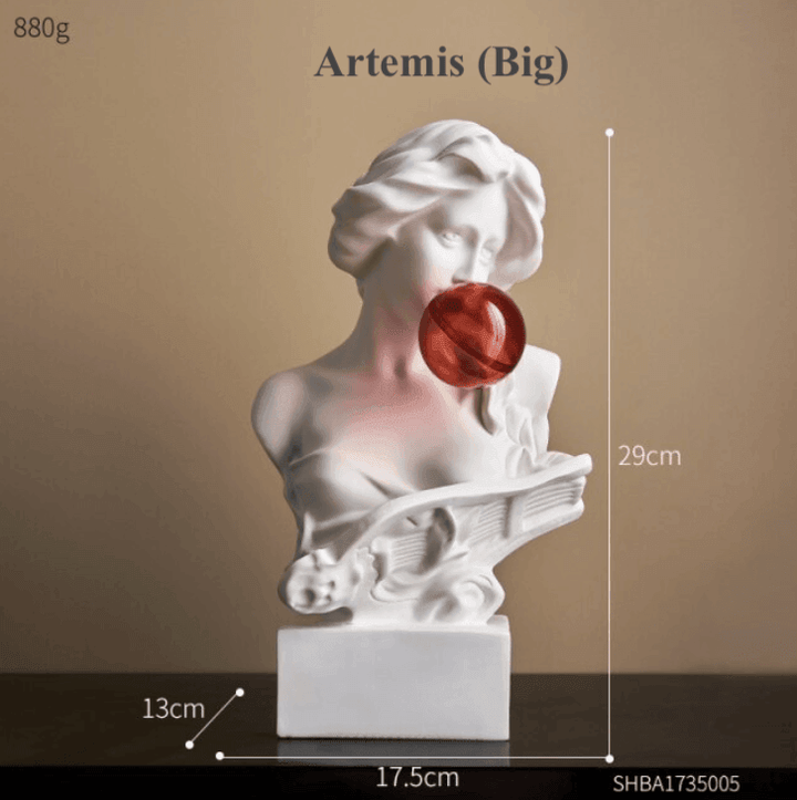 Elegant Abstrakt Græsk Skulptur i Resin