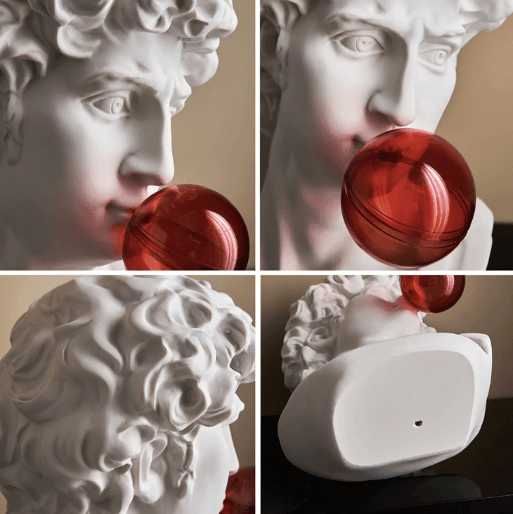 Elegant Abstrakt Græsk Skulptur i Resin