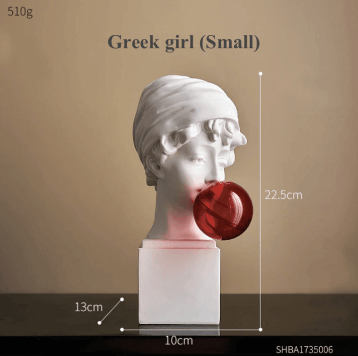 Elegant Abstrakt Græsk Skulptur i Resin