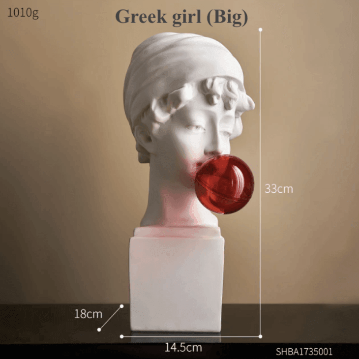 Elegant Abstrakt Græsk Skulptur i Resin