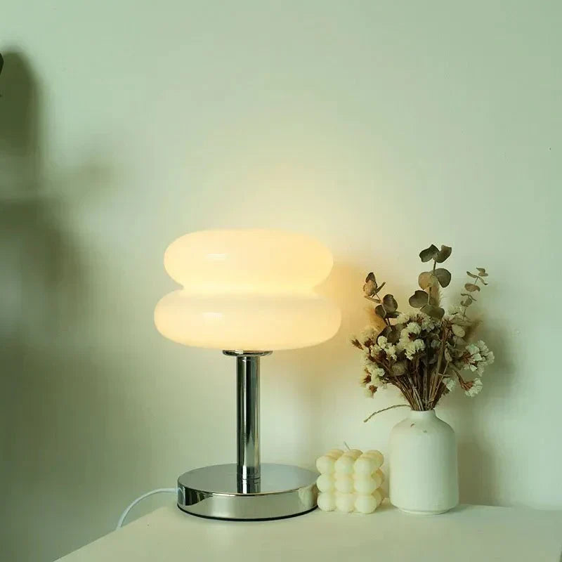 Dæmpbar Macaron Glas Bordlampe med LED Lys