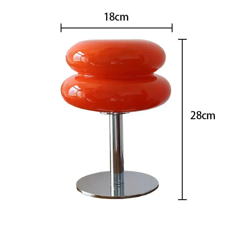 Dæmpbar Macaron Glas Bordlampe med LED Lys