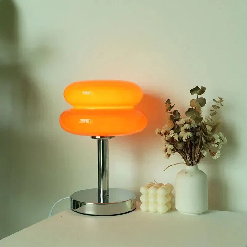 Dæmpbar Macaron Glas Bordlampe med LED Lys