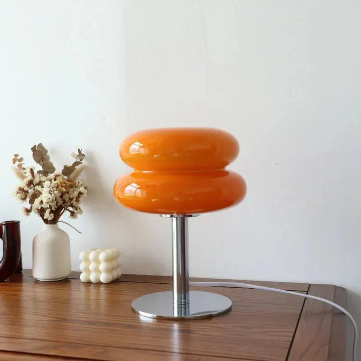 Dæmpbar Macaron Glas Bordlampe med LED Lys