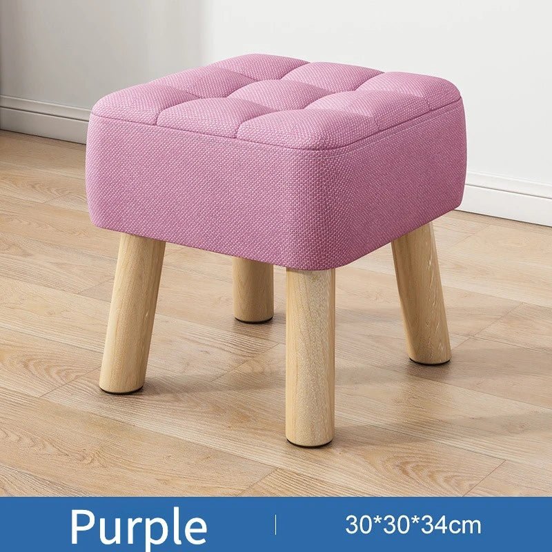 Polstret Linned Ottoman Skammel i Pastel