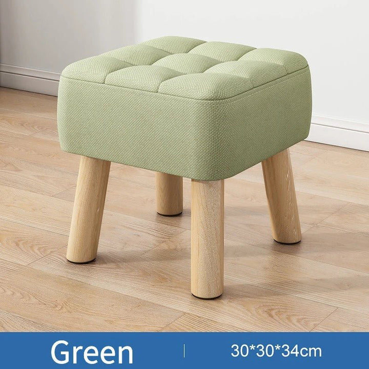 Polstret Linned Ottoman Skammel i Pastel