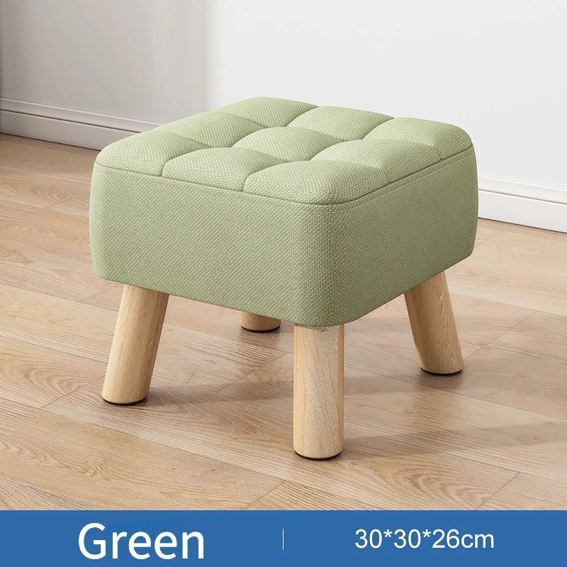 Polstret Linned Ottoman Skammel i Pastel