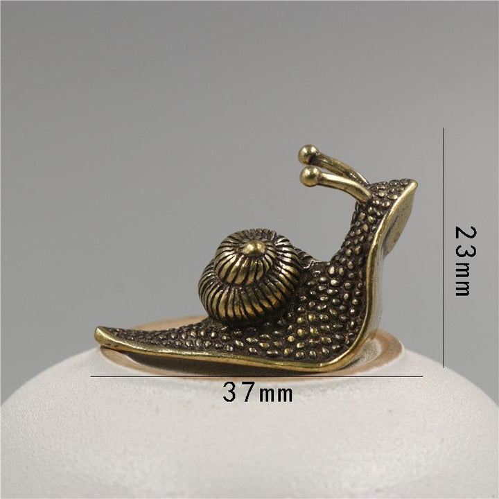 Miniature Vintage Kobber Snegl Ornament