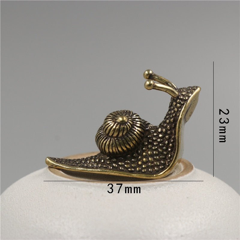 Miniature Vintage Kobber Snegl Ornament