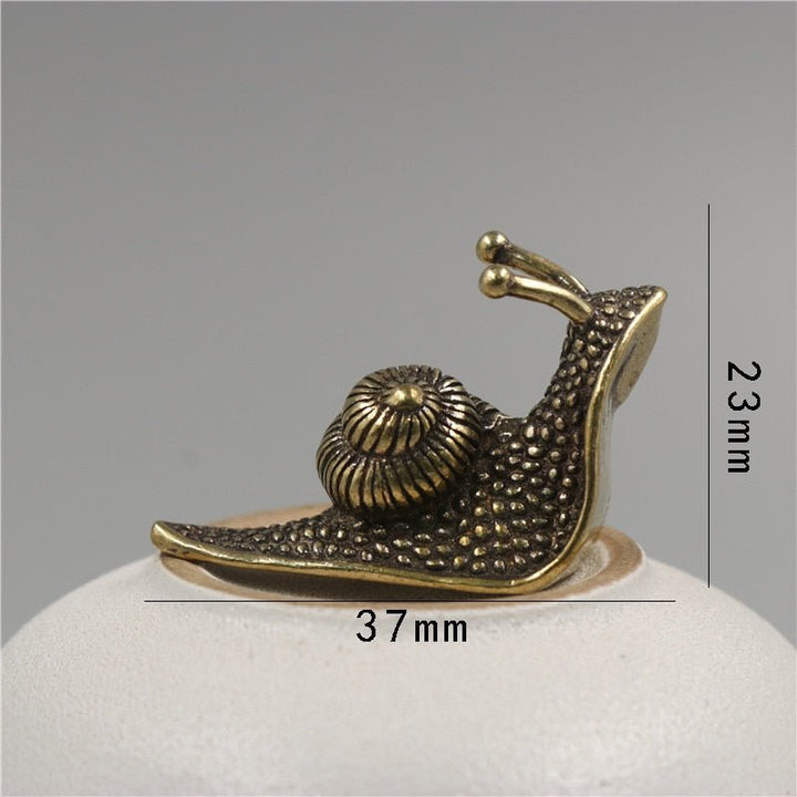 Miniature Vintage Kobber Snegl Ornament
