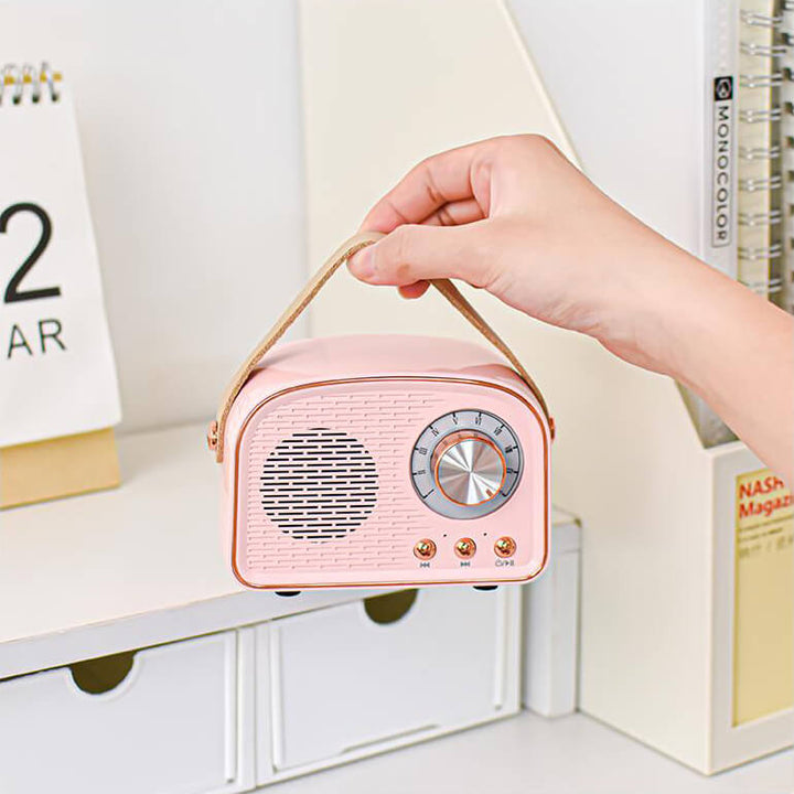 Retro Bluetooth Højttaler med 45mm Lyd og 8 Timer Batterilevetid