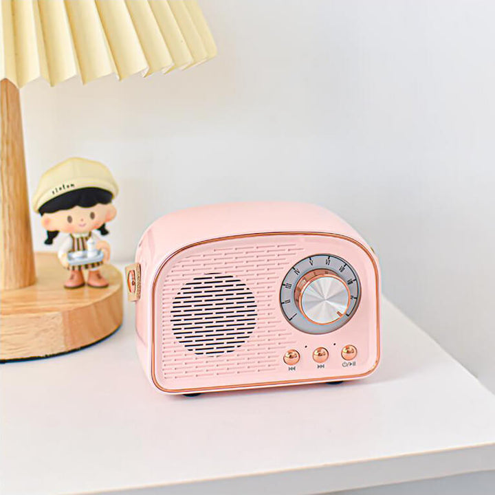 Retro Bluetooth Højttaler med 45mm Lyd og 8 Timer Batterilevetid