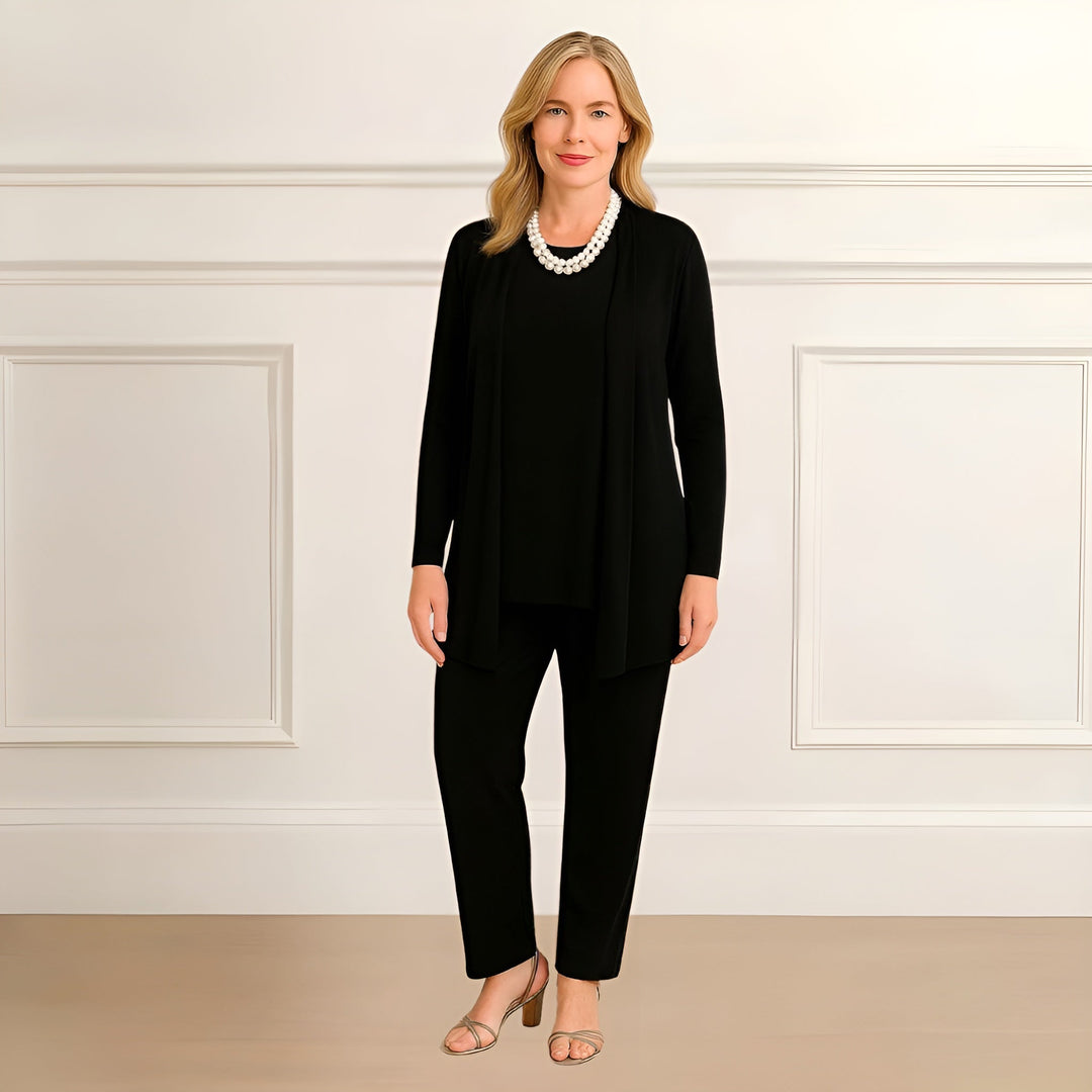 Ingrid™ | Cardigan Top & Bukser Sæt